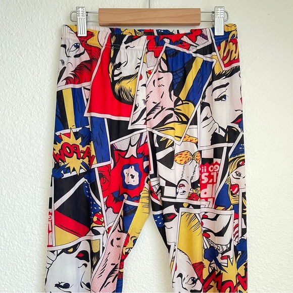 Lichtenstein Comic Art Leggings Size M - Picture 3 of 9